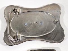 Set Of 3 Semi Truck Buckles Metal 3.5”-4”, w/ J&J Truck Stop Lighter