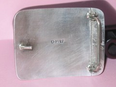 Artisan Hand Crafted Sterling & Large Turquoise Belt Buckle