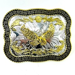 flying american eagle belt buckle pewter in silver black and gold 4×3 inches