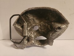 Pirate Skull Skeleton 1997 Belt Buckle(Broken Sword Handle) Solid Fine Pewter