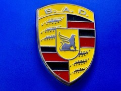 BAD B.A.D. Motor Company 1948 Belt Buckle Dragon Crest Shield Belt Buckle