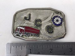 Vintage I.B. of T. C. W. & H. of A. JCC Trucker Metal Belt Buckle