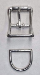 Lot Set of 100 3/4&Prime; Center Bar Buckles with D rings 200 pieces total USA quality