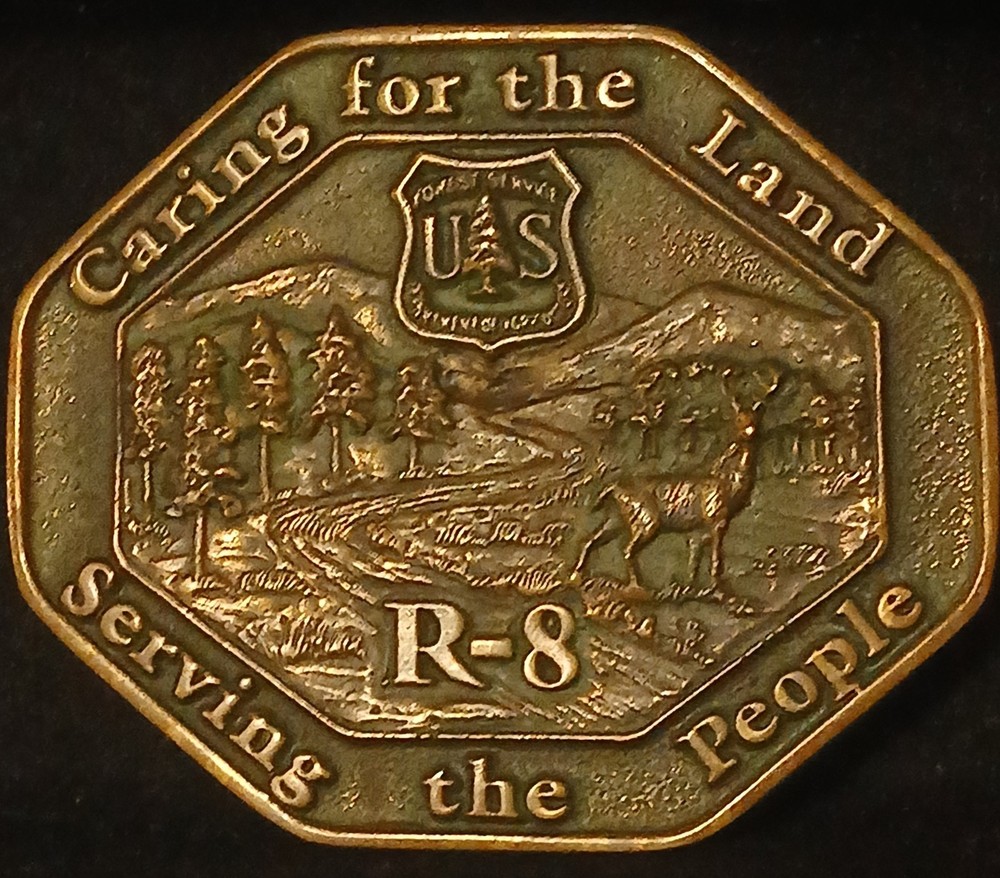 Ultra-Rare 1987 USFS Region 8 Belt Buckle – Serial #79 – Former Reg. Director