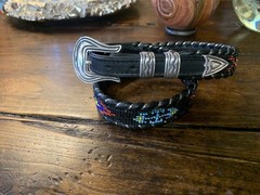 Chacon James Reid style Sterling Silver Belt Buckle Set Nu Belt 27-29-1.25/.75✅