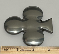 Playing Card Suit Belt Buckle Clover Silver Toned Clover Leaf