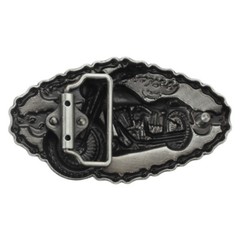 Motorcycle Belt Buckle Western Cowboy Motorcyclist (MOT-06)