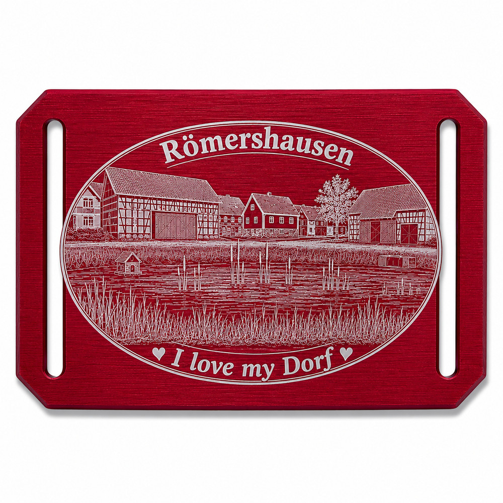 CRIOS Branding Belt Unisex Aluminium Buckle Choose Your Village / Town Aluminium