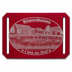 CRIOS Branding Belt Unisex Aluminium Buckle Choose Your Village / Town Aluminium