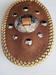 Western-style leather belt buckle
