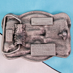 Vtg 80s Goessel Kansas Belt Buckle Lot of 3 Country Threshing Days 1984-1986