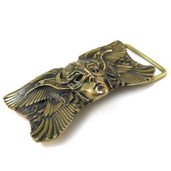 Valkyrie brass belt buckle, Scandinavian Norse Nordic Celtic Viking belt buckle