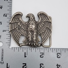 Vintage Avon 1970s Patriotic American Eagle Silver Tone Belt Buckle