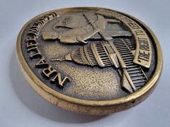 NRA Belt Buckle Large Bronze 2nd Amendment Clasp The Right To Keep And Bear Arms