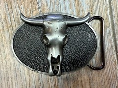 Southwestern Longhorn Skull WaistLand 2006 Belt Buckle by Silver Moon Creations