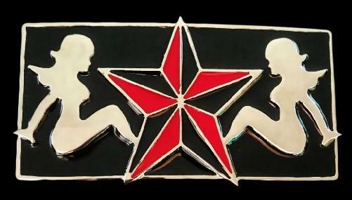 Truckers Mud Flaps Girls Belt Buckle Truck Driver Trucker Buckles Belts