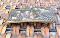 Vintage Belt Buckle Bronze Galloping Race Horse – 1960s