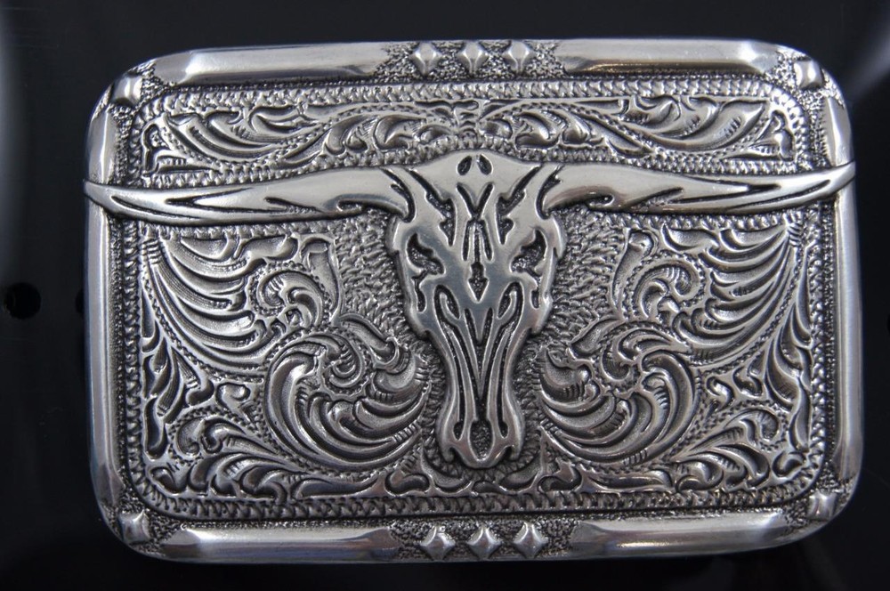 Crumrine Vintage Western Longhorn Skull Belt Buckle 38034