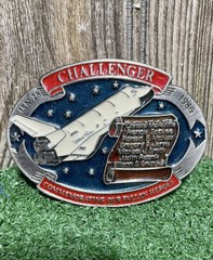 1986 VTG Challenger Commemorating Our Fallen Heroes Collectible Belt Buckle