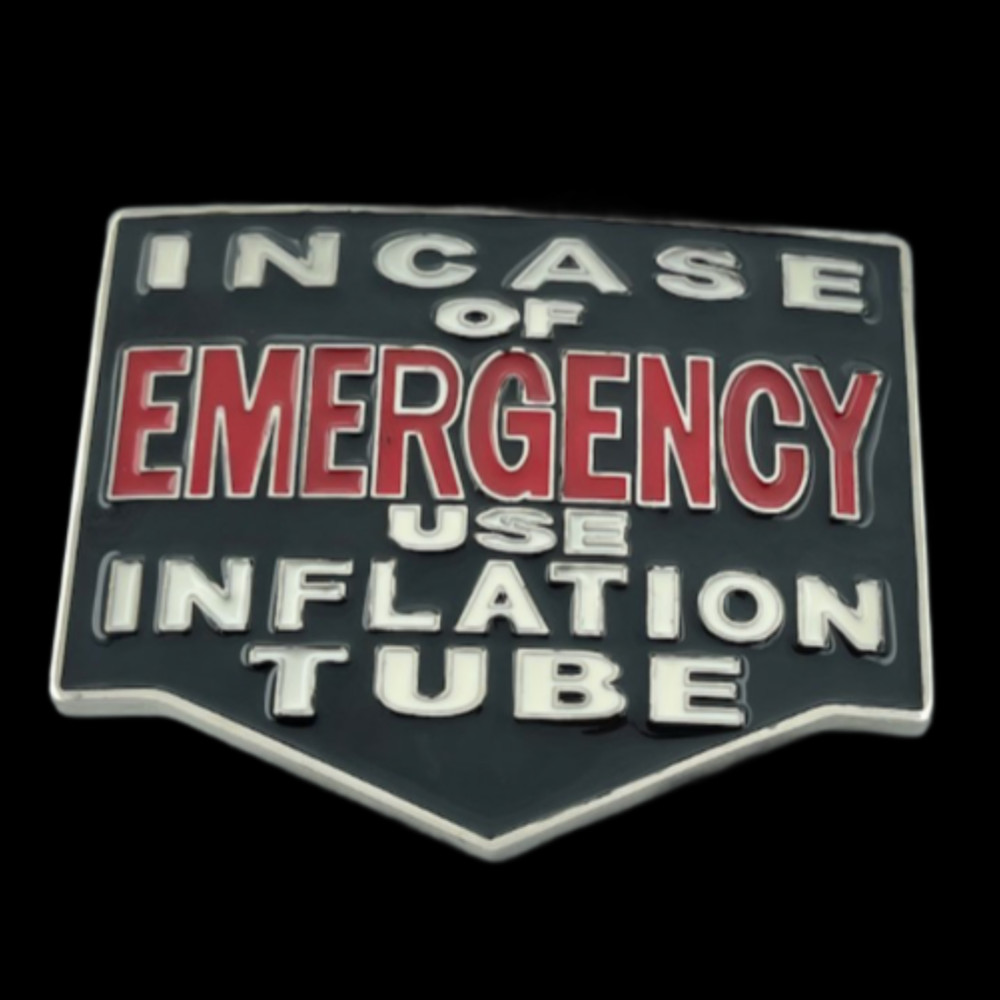 In Case Of Emergency Use Inflation Tube Sex Funny Belt Buckle