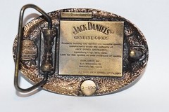 Vintage Gold Jack Daniel’s Tennessee Whiskey D-190 Bergamot Metal Belt Buckle!