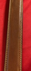 Tommy Hilfiger Mens Leather Brass Crest Belt Brown Size 32 Vintage