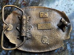 Bergamot Brass Works Belt Buckle GREAT NORTHWEST Rocky Mountains/Columbia River