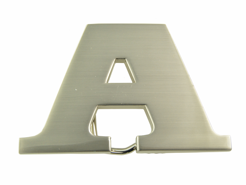 INITIAL « A » METAL STAINLESS STEEL BELT BUCKLE