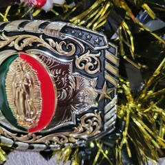 Guadalupe Virgin Mary Belt Buckle Western Style Hebilla Vaquera Con Virgen