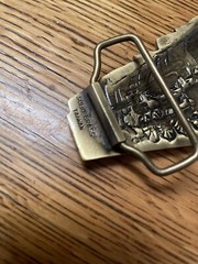 Vintage Solid Brass Train Engine Locomotive Brass Belt Buckle 5321