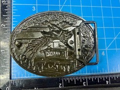 American Pride USA Bald Eagle Majestic Flying Hunting Country Flag Belt Buckle