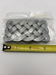 Celtic Cross Knot Metal Belt Buckle Rectangle Silver-Tone Color Buckle Rage NEW