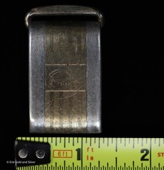 Hickok Sterling Silver 10K Gold Inlaid Belt Buckle Monogrammed « P »