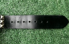 VTG 90s Manzoor Leather 3 Row Pyramid 1/2” Studded Belt Mens XL USA Made