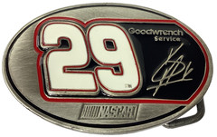 Brand New 2002 Nascar #29 Kevin Harvick Goodwrench Service Pewter Belt Buckle