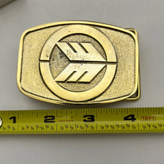 Men&rsquo;s Goldtone Metal Arrow Emblem Rectangular Western Belt Buckle