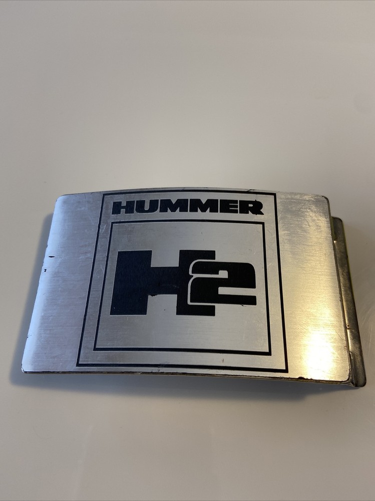 GM Officially Licensed Hummer H2 Belt Buckle for 1.5&Prime; Belt 3.75&Prime; x 2.5&Prime; Front
