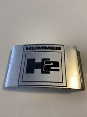 GM Officially Licensed Hummer H2 Belt Buckle for 1.5&Prime; Belt 3.75&Prime; x 2.5&Prime; Front