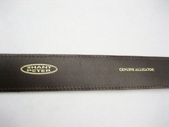 Genuine Alligator belt size 26 to 46. 1-1/4 tapered to 1&Prime;, for 1&Prime; buckle U.S.A.