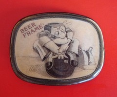 1970&rsquo;s Vintage Bear Frame Bowling Belt Buckle