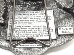 Hasco Conestoga Wagon Growing America Belt Buckle 707 of 4000 1988 Vintage USA