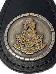 Masonic Freemasons Past Master Belt Buckle, Bolo and Key Ring Set