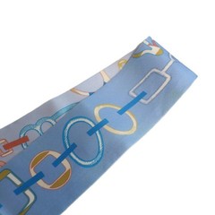 Hermes Twilly Dore Buckle Silk 100 Blue