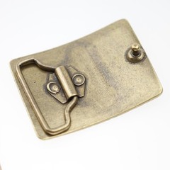 Croco Look Belt Buckle Antique Brass – Vintage Heritage Style with Croco Texture