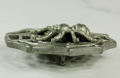 Spider and Web pewter belt buckle