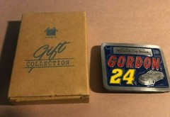 JEFF Gordon #24 Dupont Pewter Belt Buckle Original Box-Avon Gift collection-New