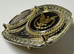 24k GOLD PLATED VINTAGE BELT BUCKLE RARE
