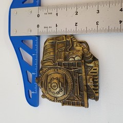 Vintage 1978 Instyle Brass Locomotive Train Railroad Belt Buckle 1142 3.5×3.5