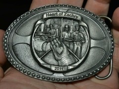 2011 Heart of Zachary Cape Canaveral Energy Center Award Silver Tone Belt Buckle