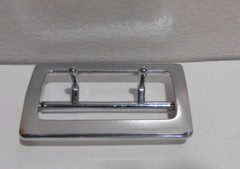 X2 Solid Brass Chrome Rectangle Belt Buckle Center Bar 2 Prong 2 3/4&Prime; x 1 7/8&Prime;